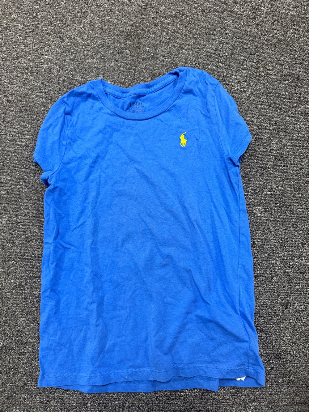 Ralph Lauren Bright Blue Tee with Yellow Pony